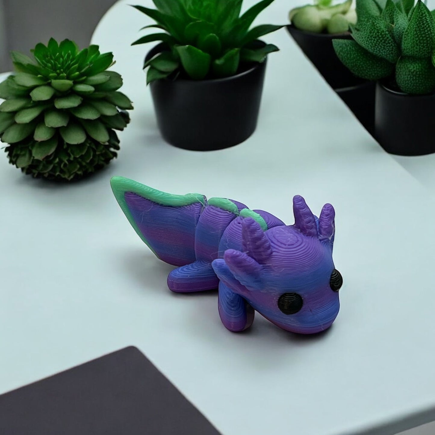 3D Printed Articulated Mini Axolotl Fidget Toy